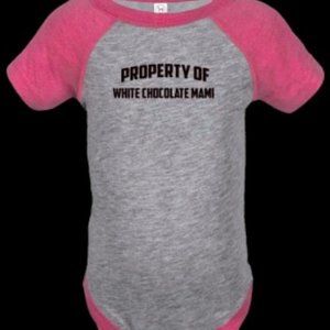 White chocolate Mami merch for toddlers